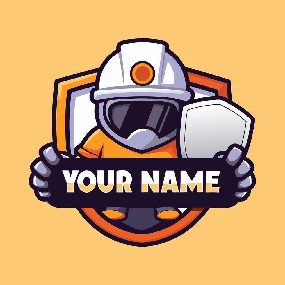 a cartoon character holding a shield and helmet vector