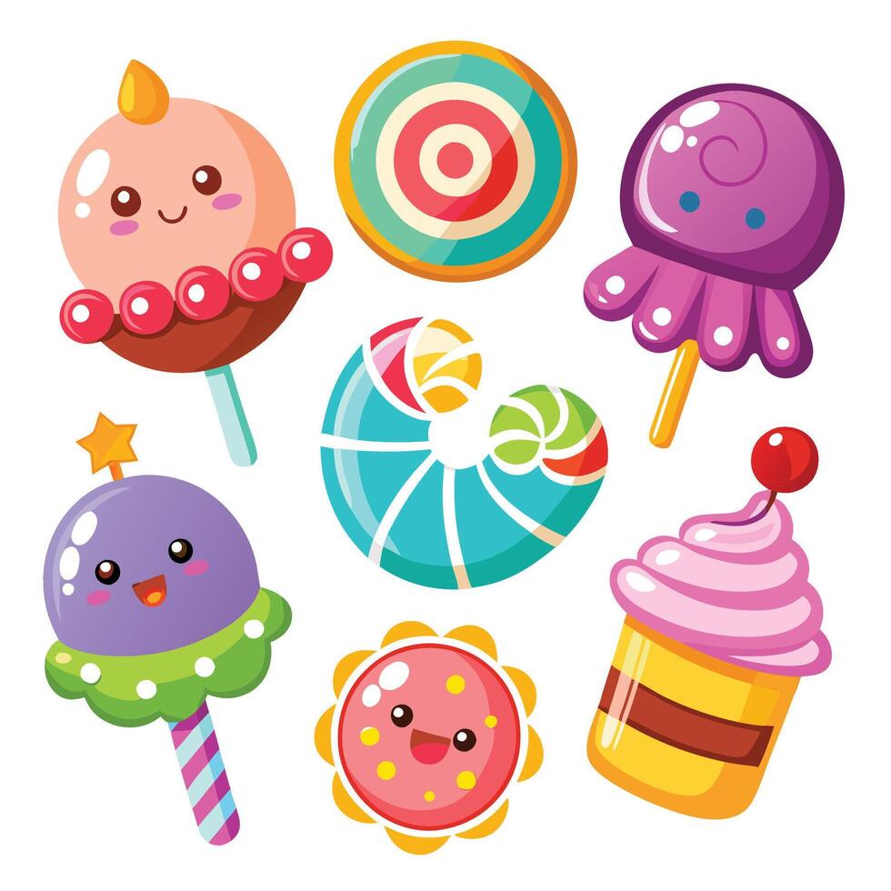 candy set illustration vector