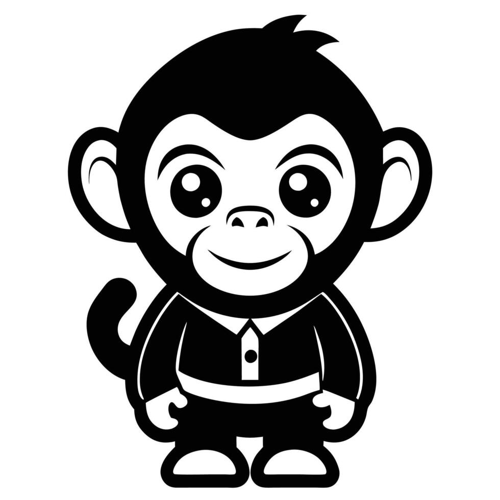 a cartoon monkey in a suit and tie vector