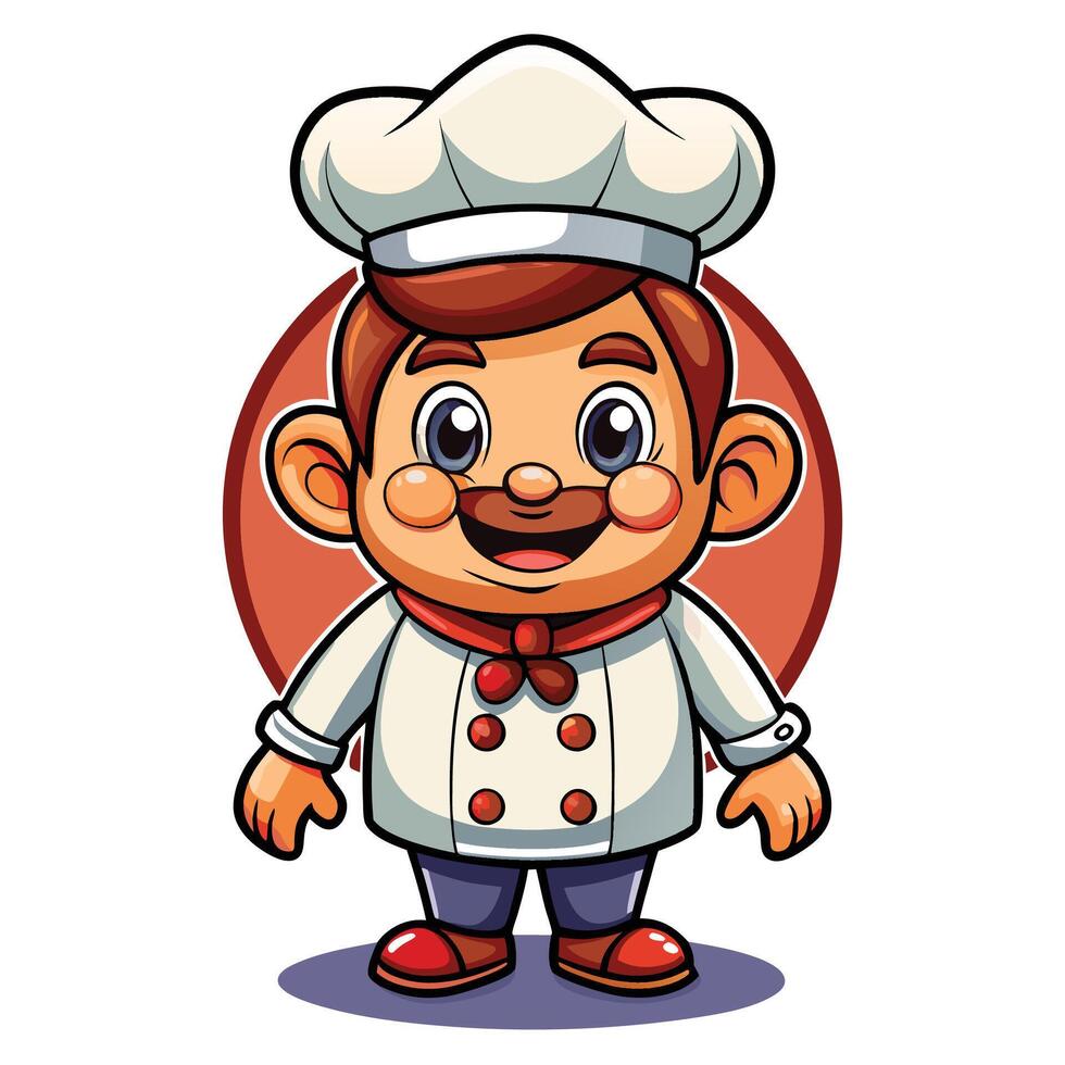 cartoon chef character illustration vector