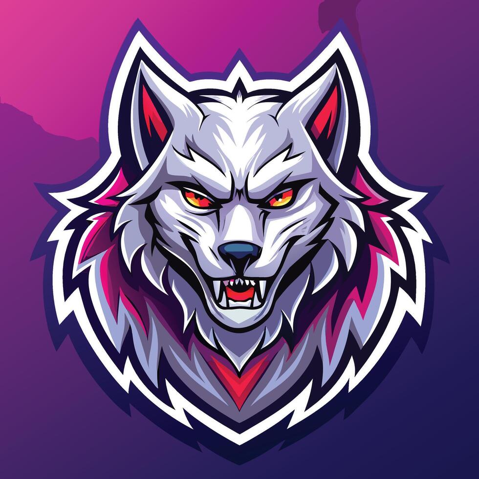 the wolf mascot for a team vector