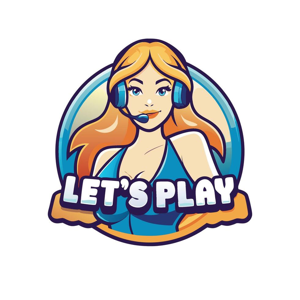 let's play logo design vector