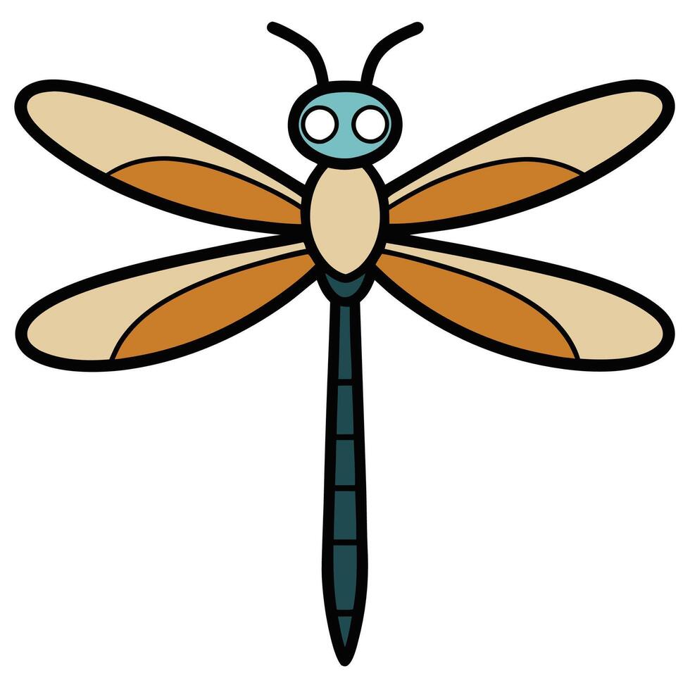 dragonfly cartoon icon illustration design vector