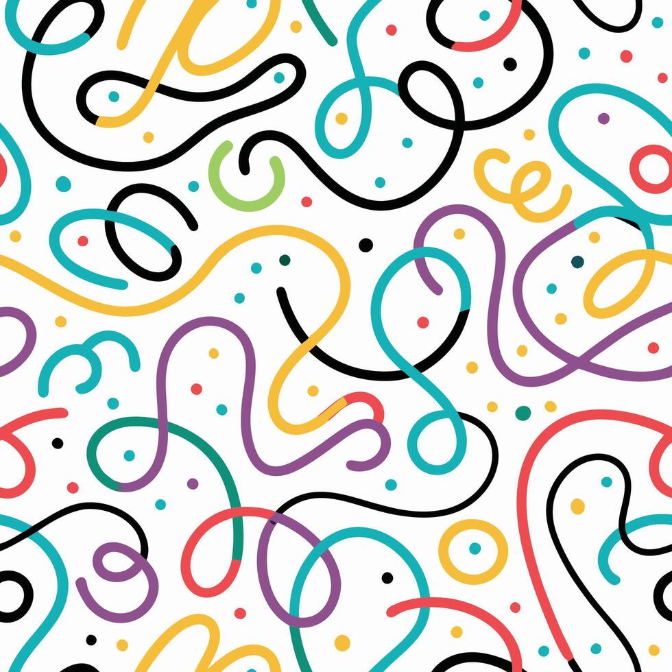 a colorful pattern with a bunch of shapes vector