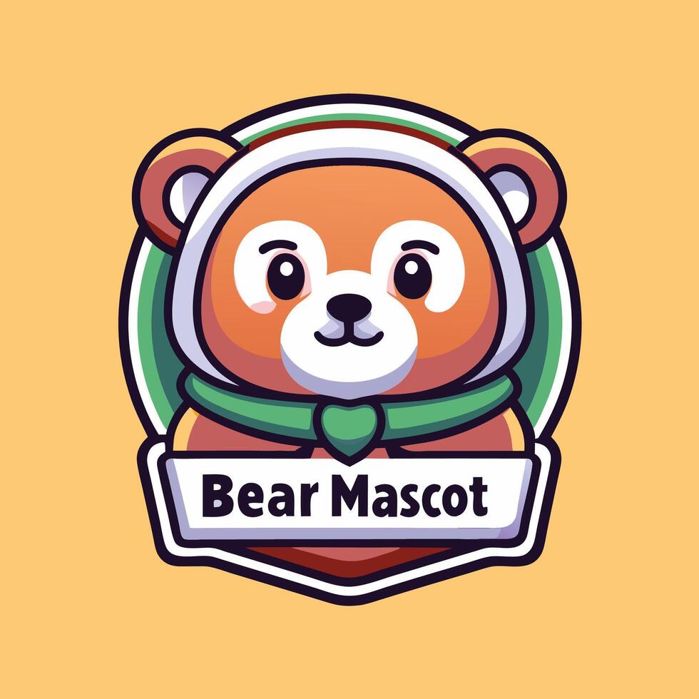 bear mascot logo design vector