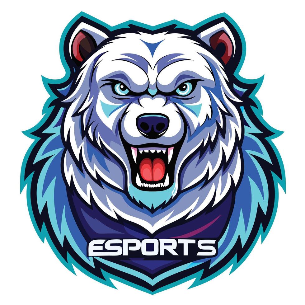 the logo for esport team vector