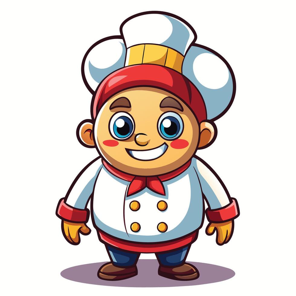 cartoon chef character illustration vector
