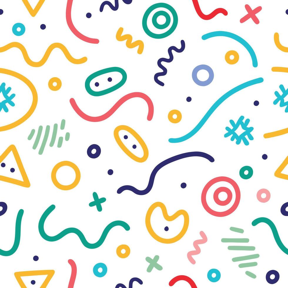 a colorful pattern with geometric shapes and lines vector