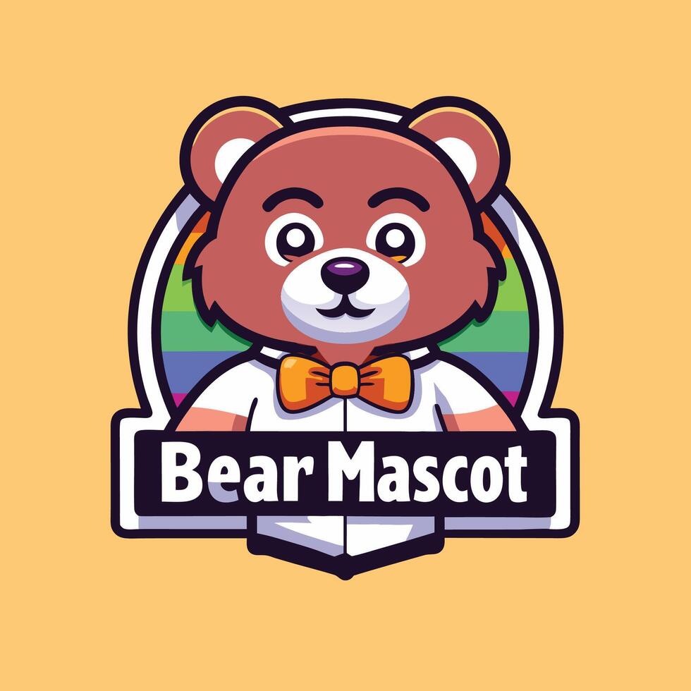 bear mascot logo design vector