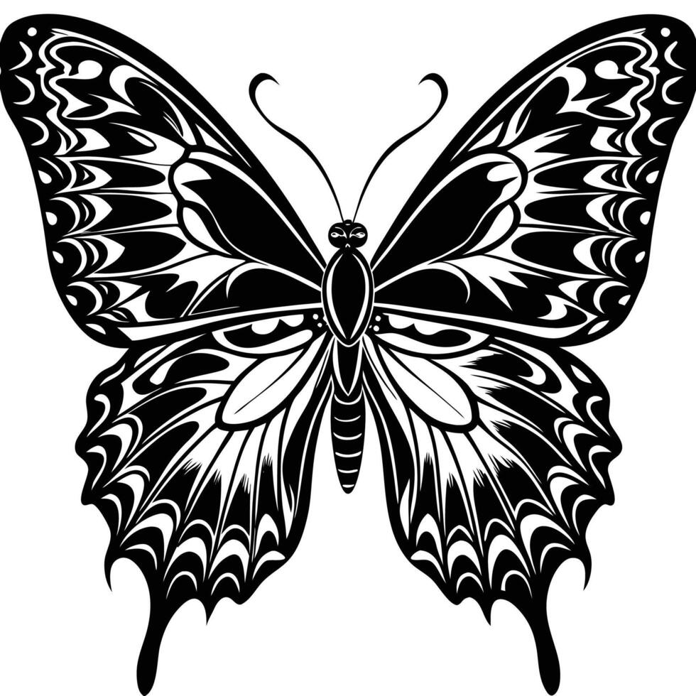 butterfly tattoo design vector