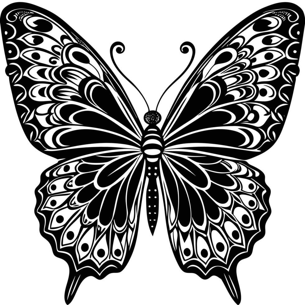 butterfly tattoo design vector