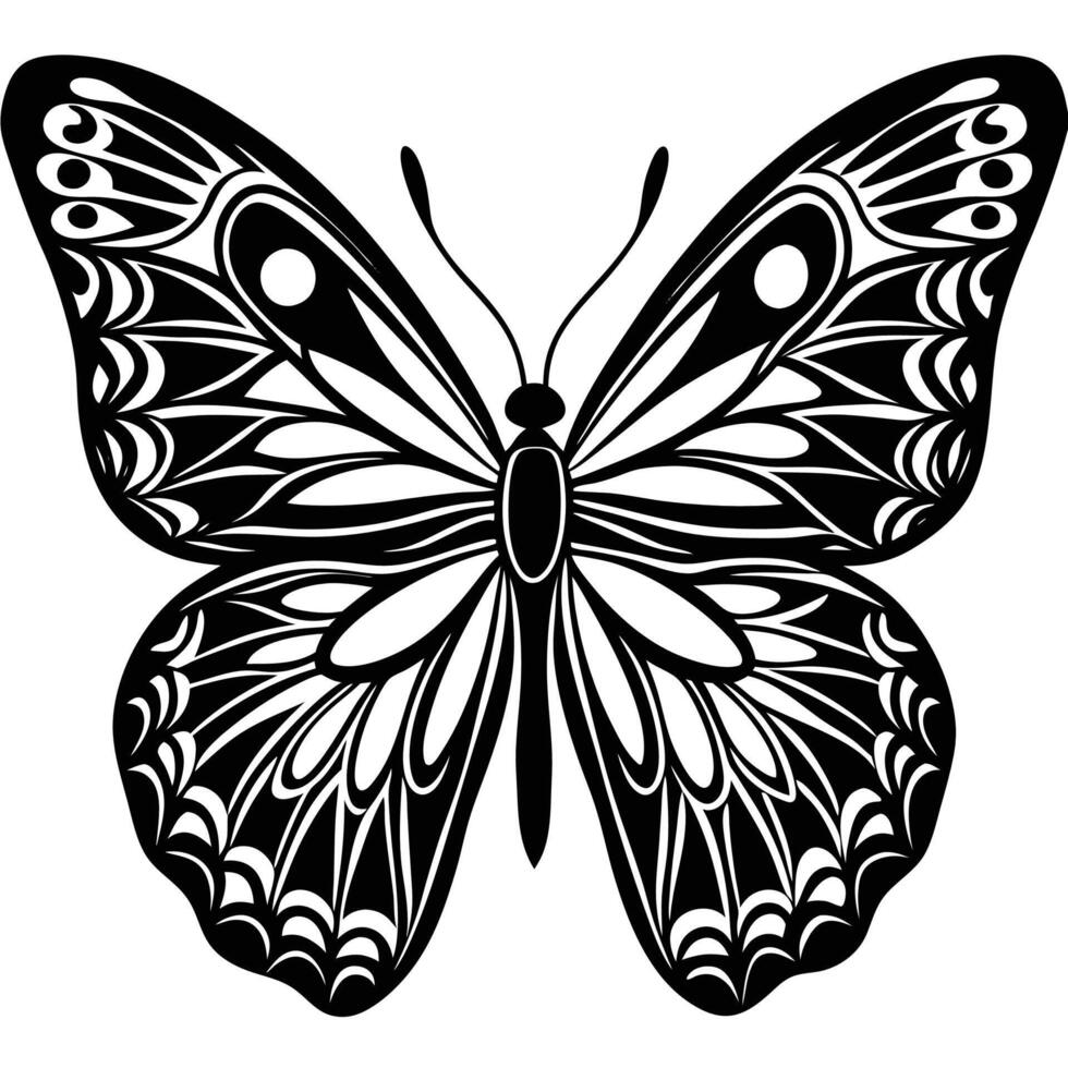 butterfly tattoo design vector