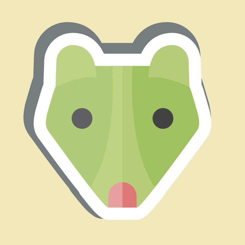 Sticker Weasel. related to Animals symbol. simple design editable vector