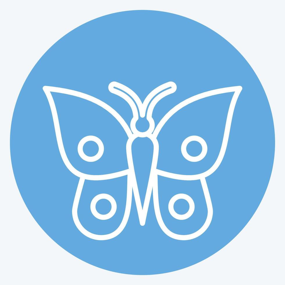 Icon Butterfly. related to Animals symbol. blue eyes style. simple design editable vector