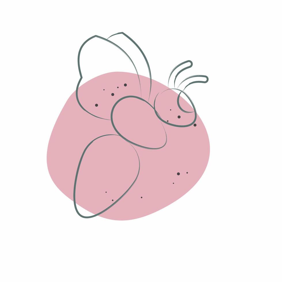 Icon Bee. related to Animals symbol. Color Spot Style. simple design editable vector
