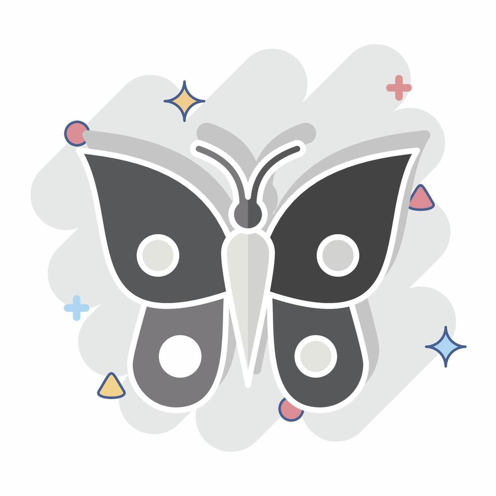 Icon Butterfly. related to Animals symbol. comic style. simple design editable vector