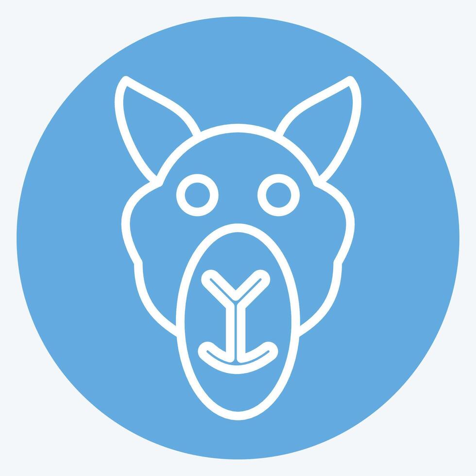 Icon Camel. related to Animals symbol. blue eyes style. simple design editable vector