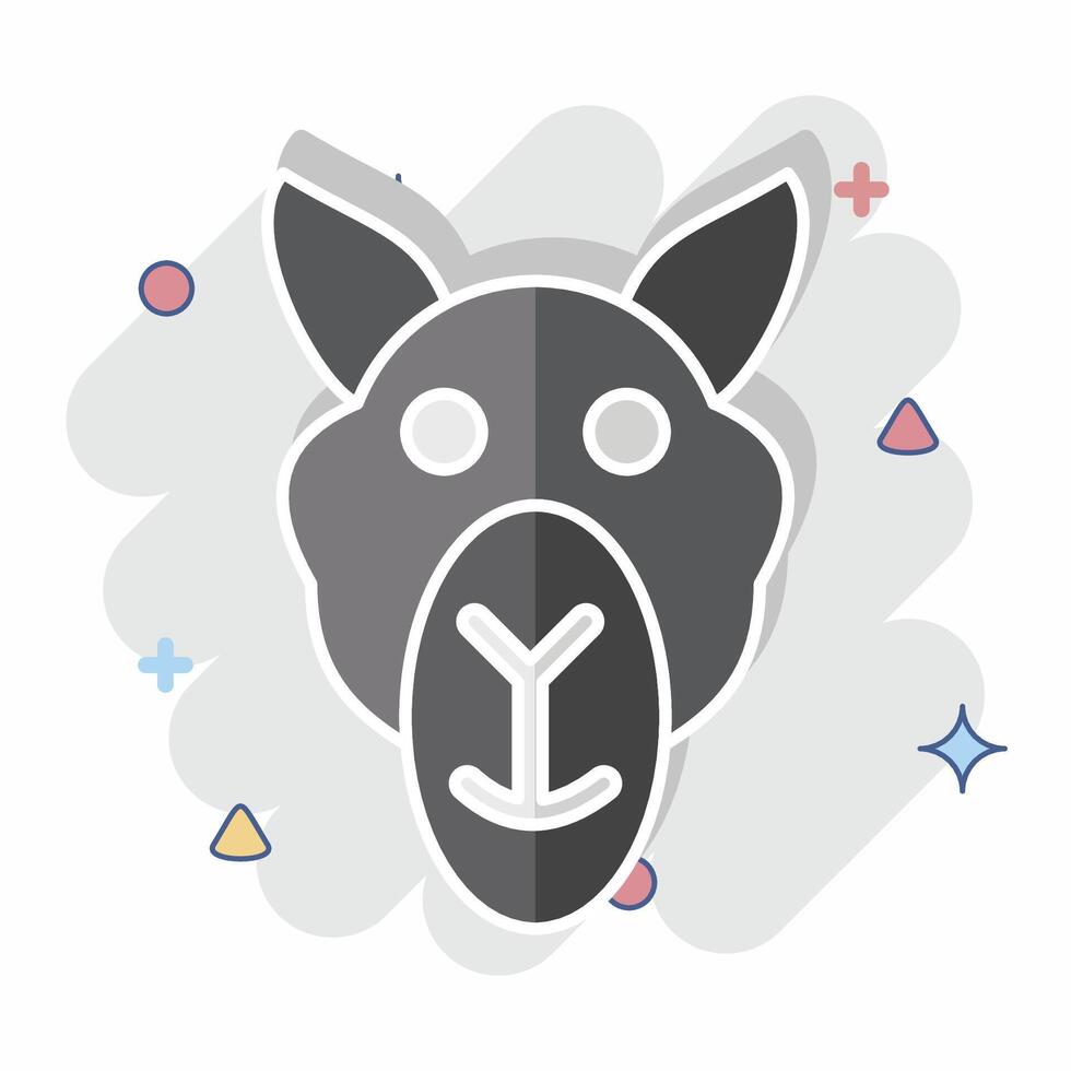 Icon Camel. related to Animals symbol. comic style. simple design editable vector