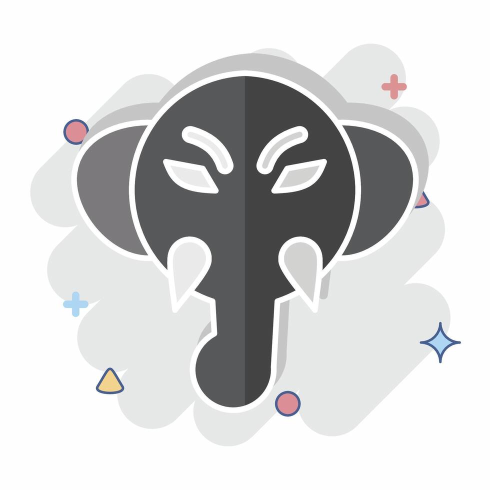 Icon Elephant. related to Animals symbol. comic style. simple design editable vector