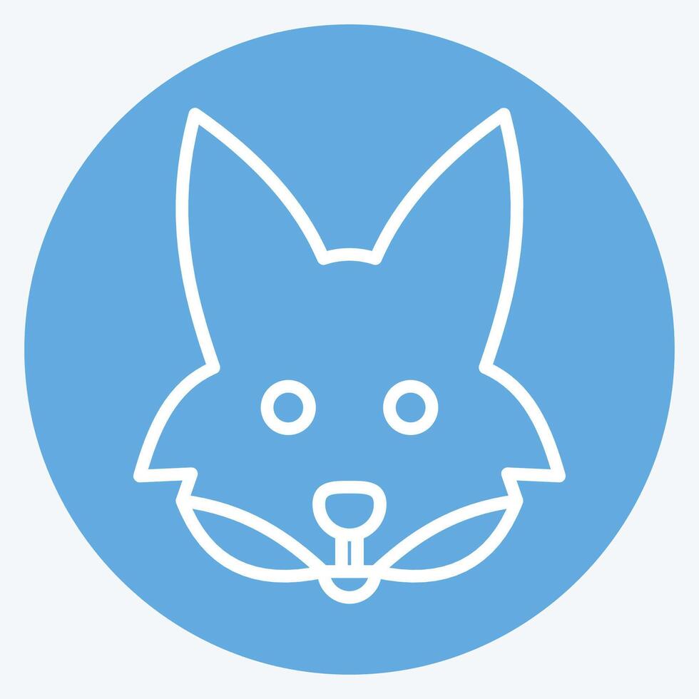 Icon Fox. related to Animals symbol. blue eyes style. simple design editable vector