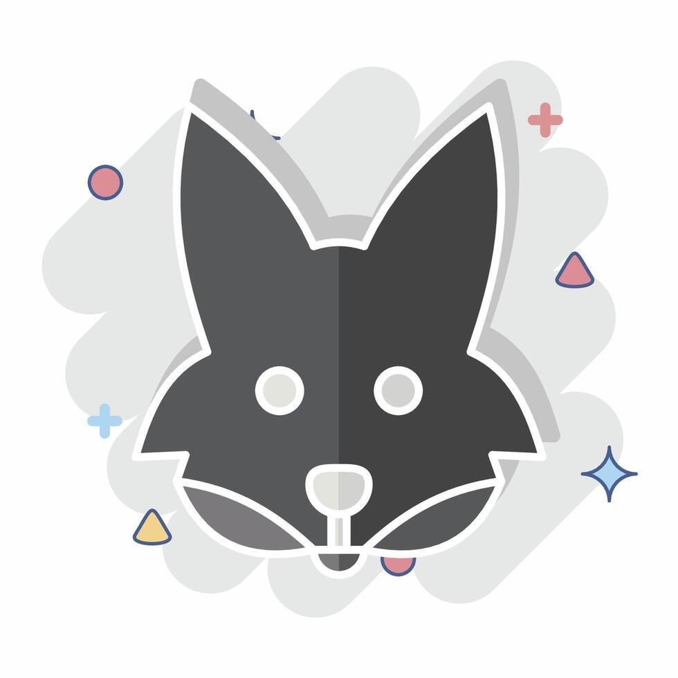 Icon Fox. related to Animals symbol. comic style. simple design editable vector