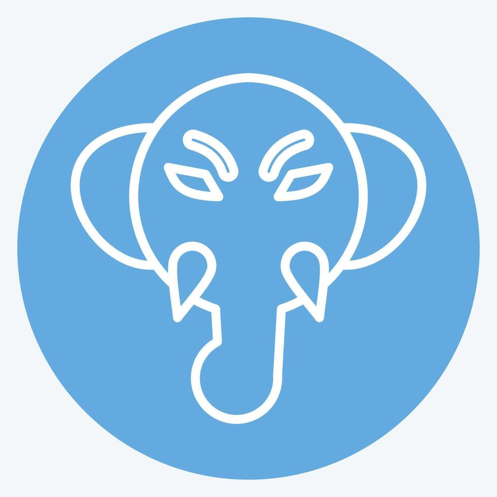 Icon Elephant. related to Animals symbol. blue eyes style. simple design editable vector