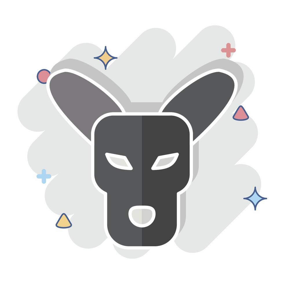 Icon Kangaro. related to Animals symbol. comic style. simple design editable vector