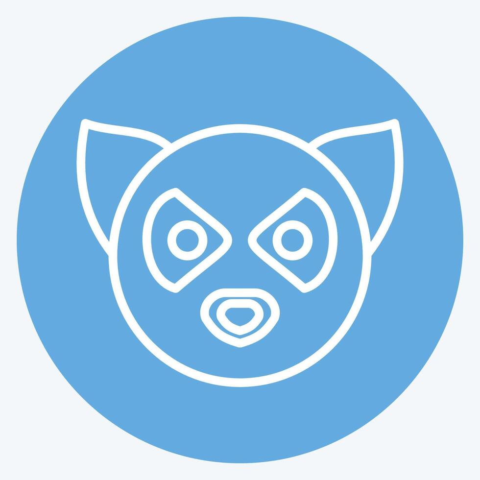 Icon Lemur. related to Animals symbol. blue eyes style. simple design editable vector