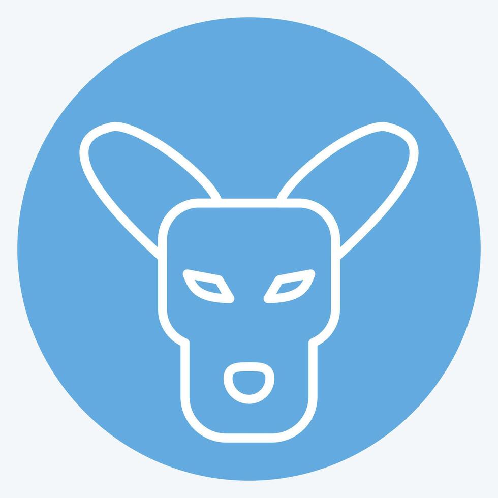 Icon Kangaro. related to Animals symbol. blue eyes style. simple design editable vector
