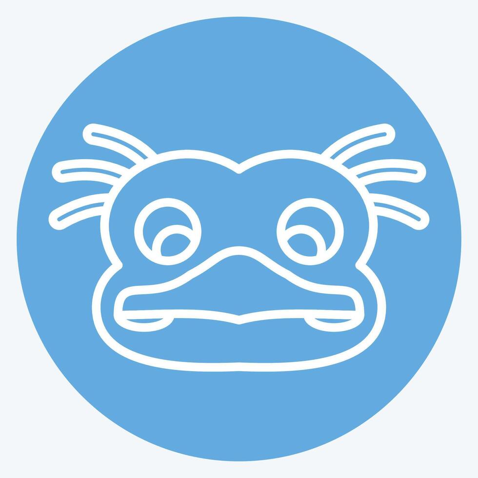 Icon Ostrich. related to Animals symbol. blue eyes style. simple design editable vector