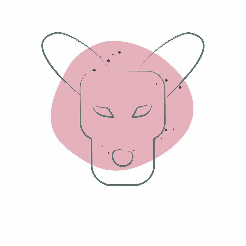 Icon Kangaro. related to Animals symbol. Color Spot Style. simple design editable vector