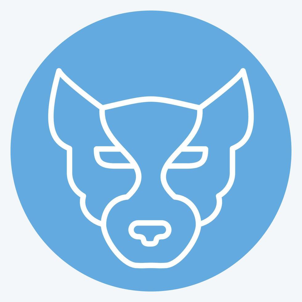 Icon Panther. related to Animals symbol. blue eyes style. simple design editable vector