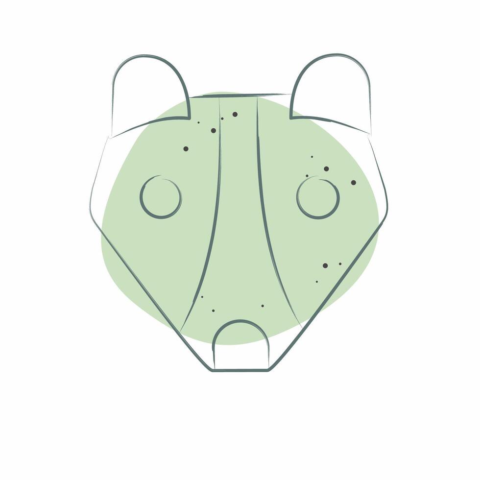 Icon Weasel. related to Animals symbol. Color Spot Style. simple design editable vector