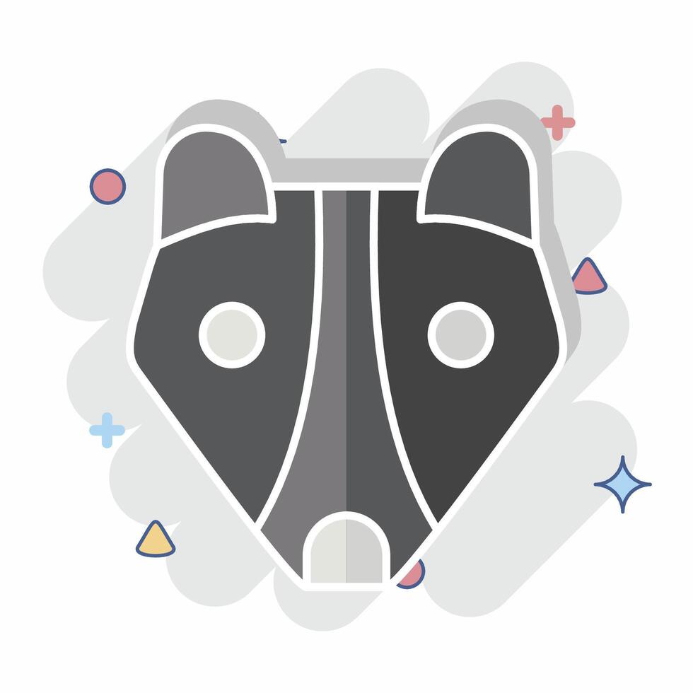 Icon Weasel. related to Animals symbol. comic style. simple design editable vector