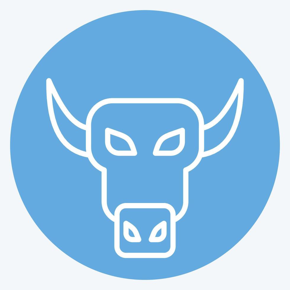 Icon Yak. related to Animals symbol. blue eyes style. simple design editable vector