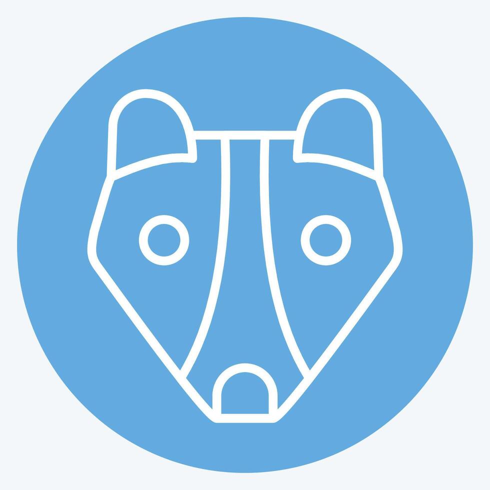 Icon Weasel. related to Animals symbol. blue eyes style. simple design editable vector