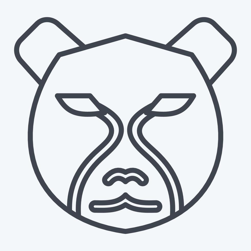 Icon Leopard. related to Animals symbol. line style. simple design editable vector