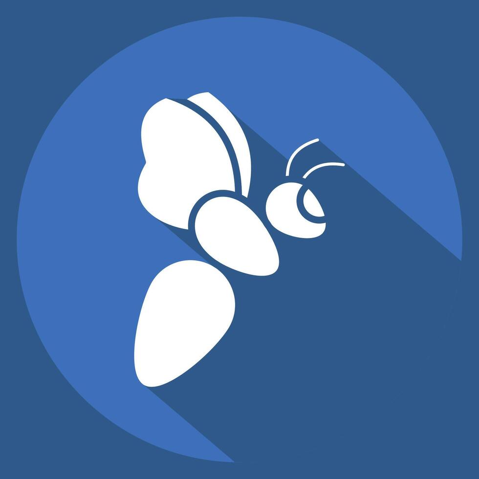 Icon Bee. related to Animals symbol. long shadow style. simple design editable vector