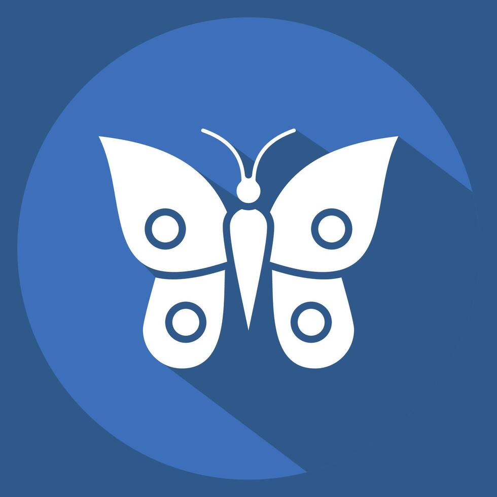 Icon Butterfly. related to Animals symbol. long shadow style. simple design editable vector