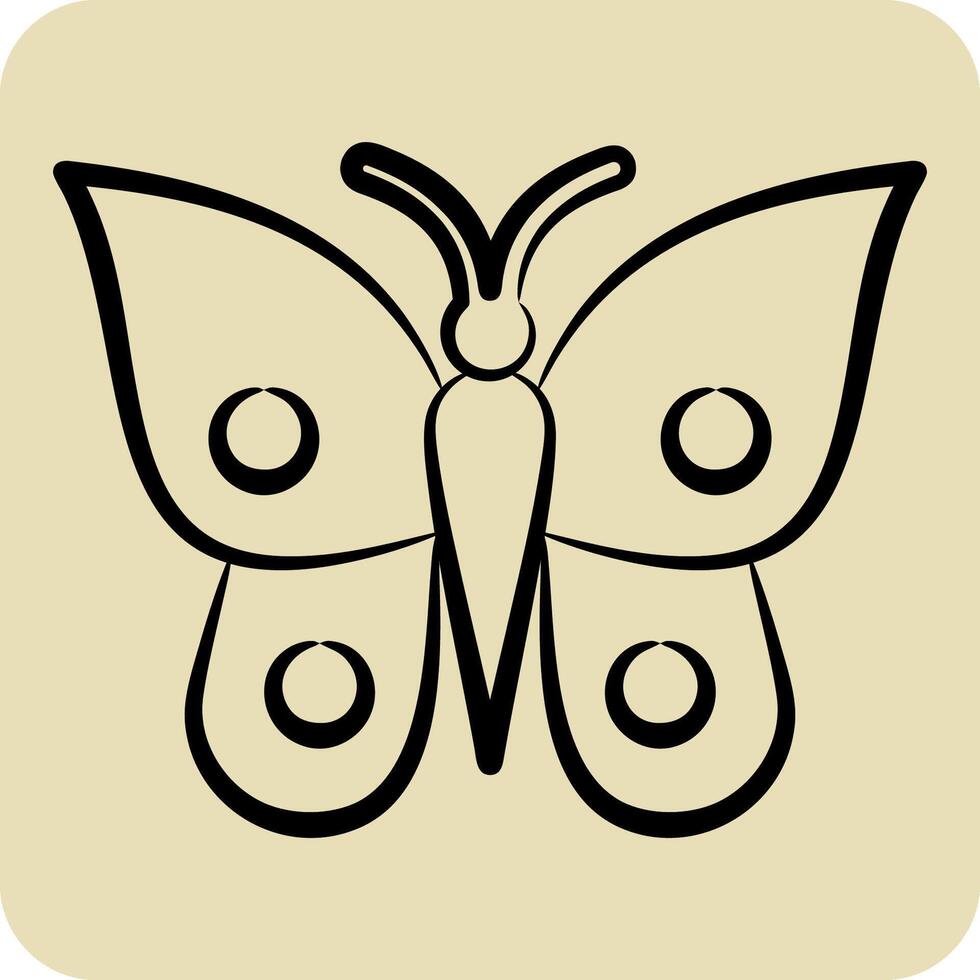 Icon Butterfly. related to Animals symbol. hand drawn style. simple design editable vector