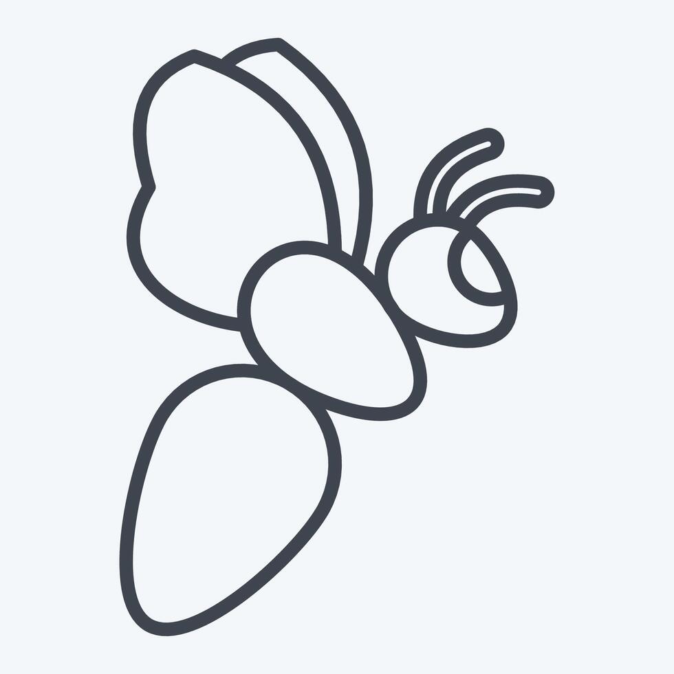 Icon Bee. related to Animals symbol. line style. simple design editable vector