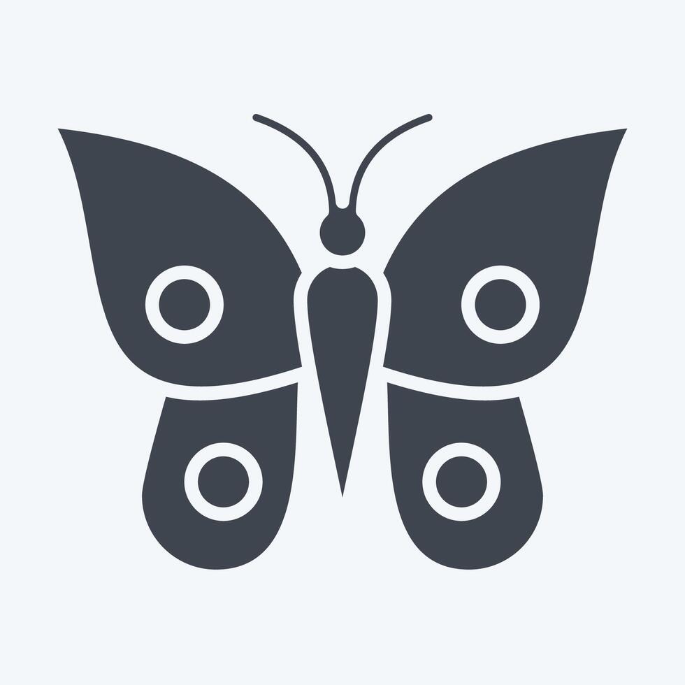 Icon Butterfly. related to Animals symbol. glyph style. simple design editable vector