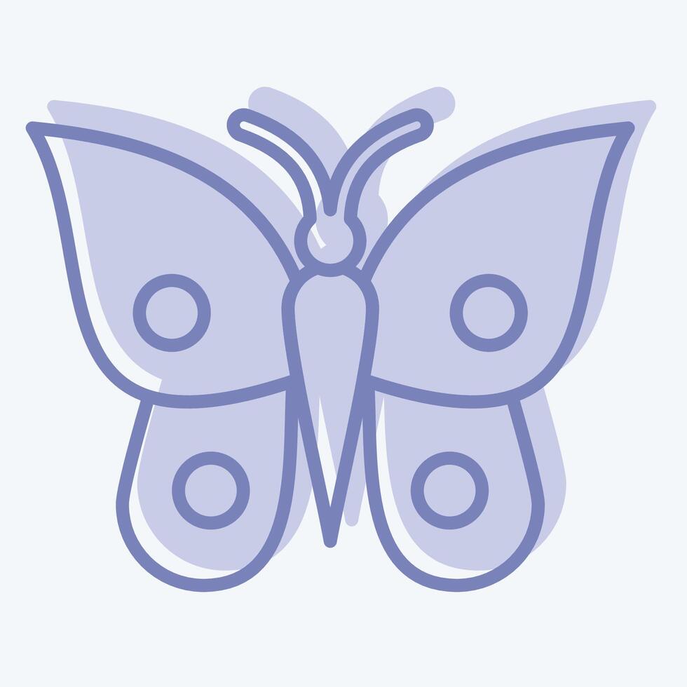 Icon Butterfly. related to Animals symbol. two tone style. simple design editable vector