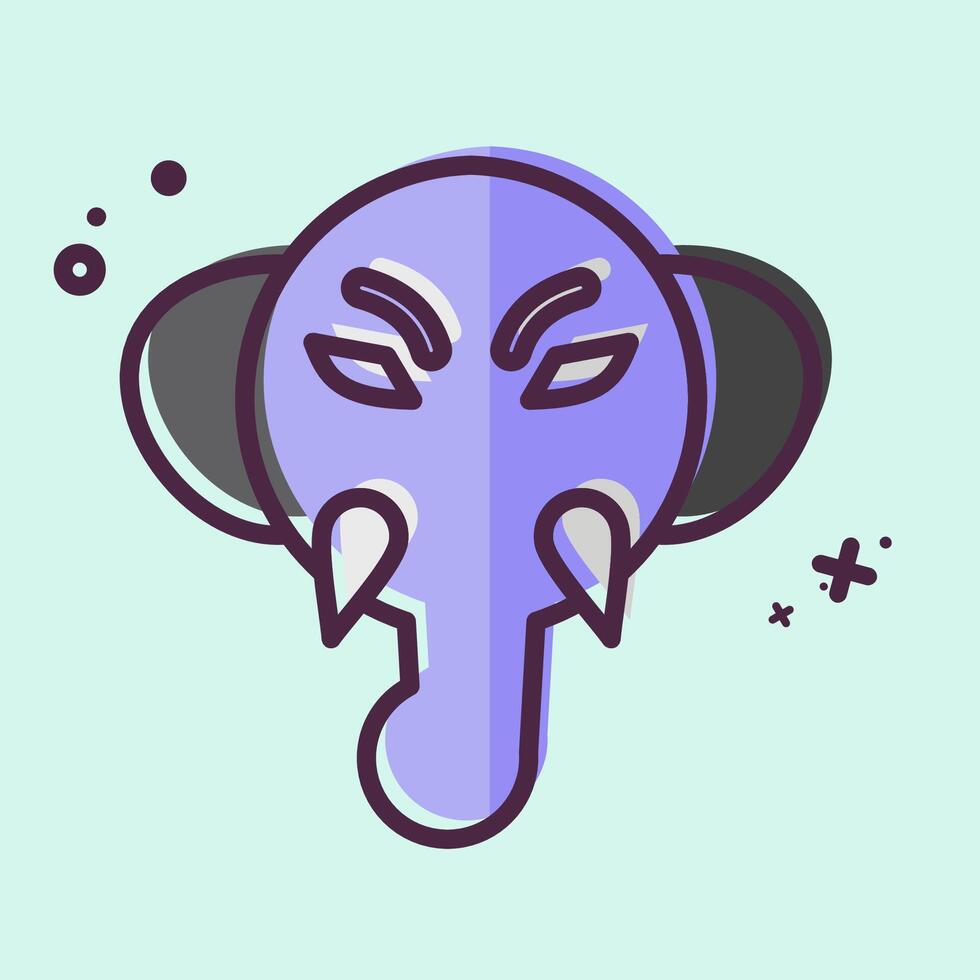 Icon Elephant. related to Animals symbol. MBE style. simple design editable vector