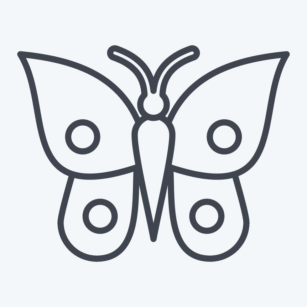 Icon Butterfly. related to Animals symbol. line style. simple design editable vector