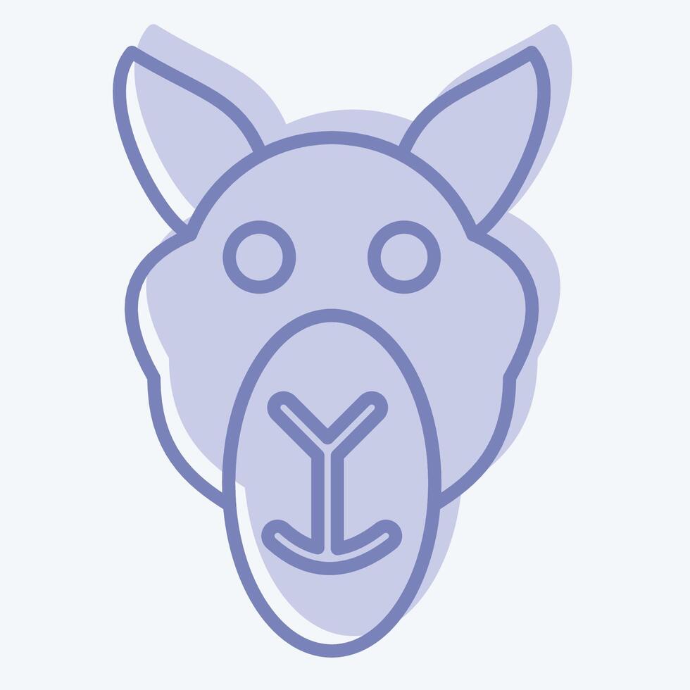 Icon Camel. related to Animals symbol. two tone style. simple design editable vector