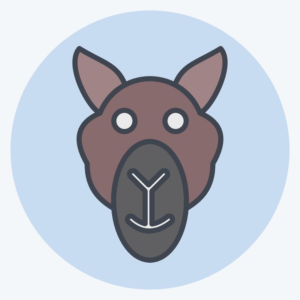 Icon Camel. related to Animals symbol. color mate style. simple design editable vector