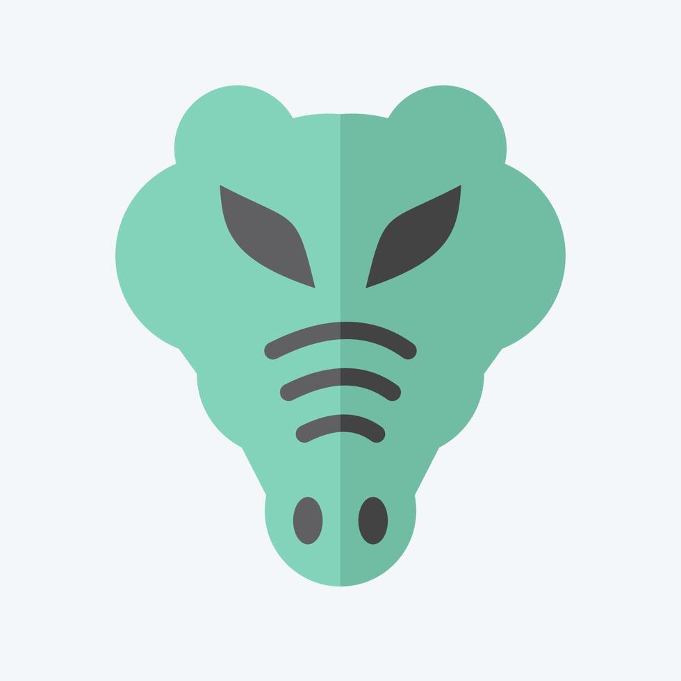 Icon Crocodile. related to Animals symbol. flat style. simple design editable vector