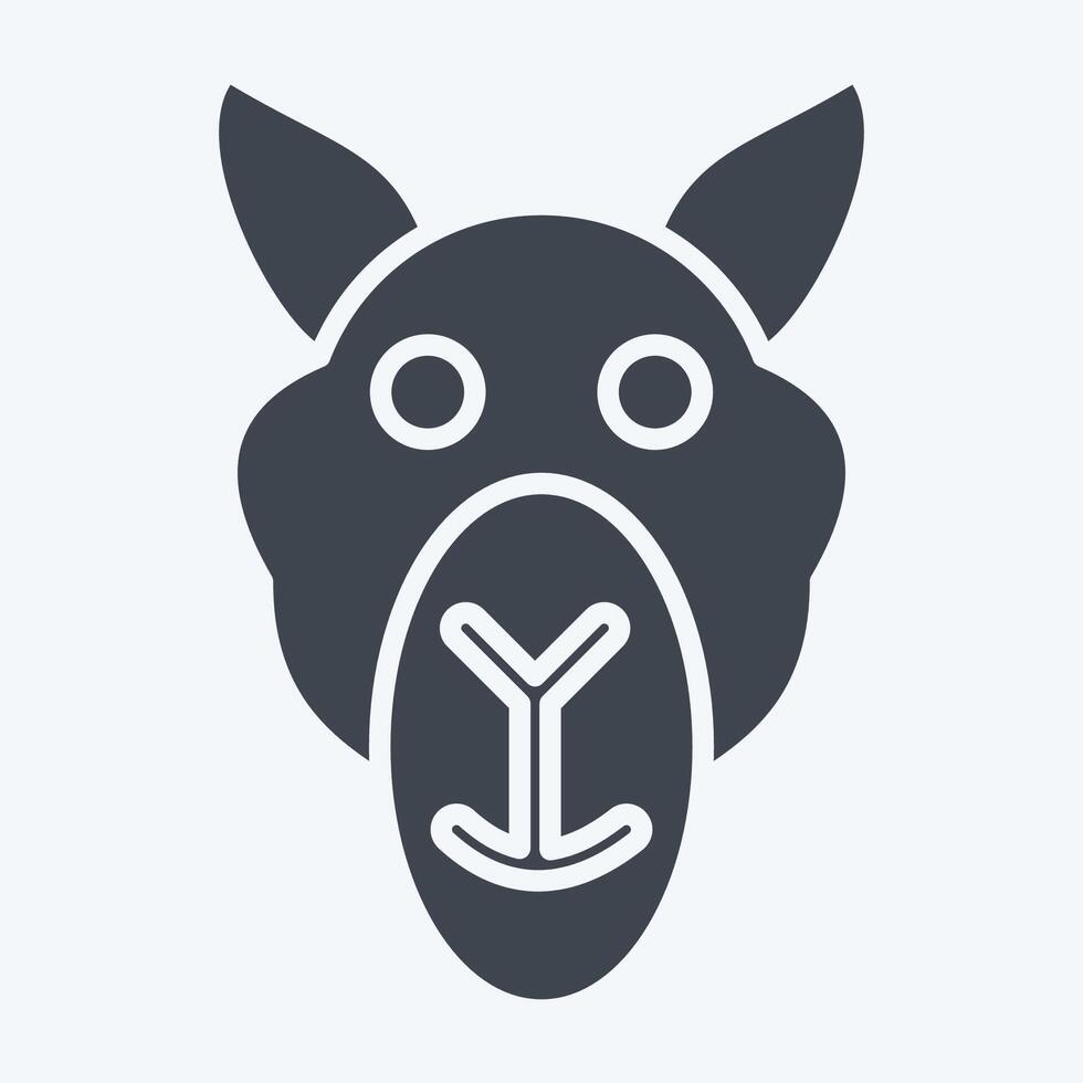 Icon Camel. related to Animals symbol. glyph style. simple design editable vector