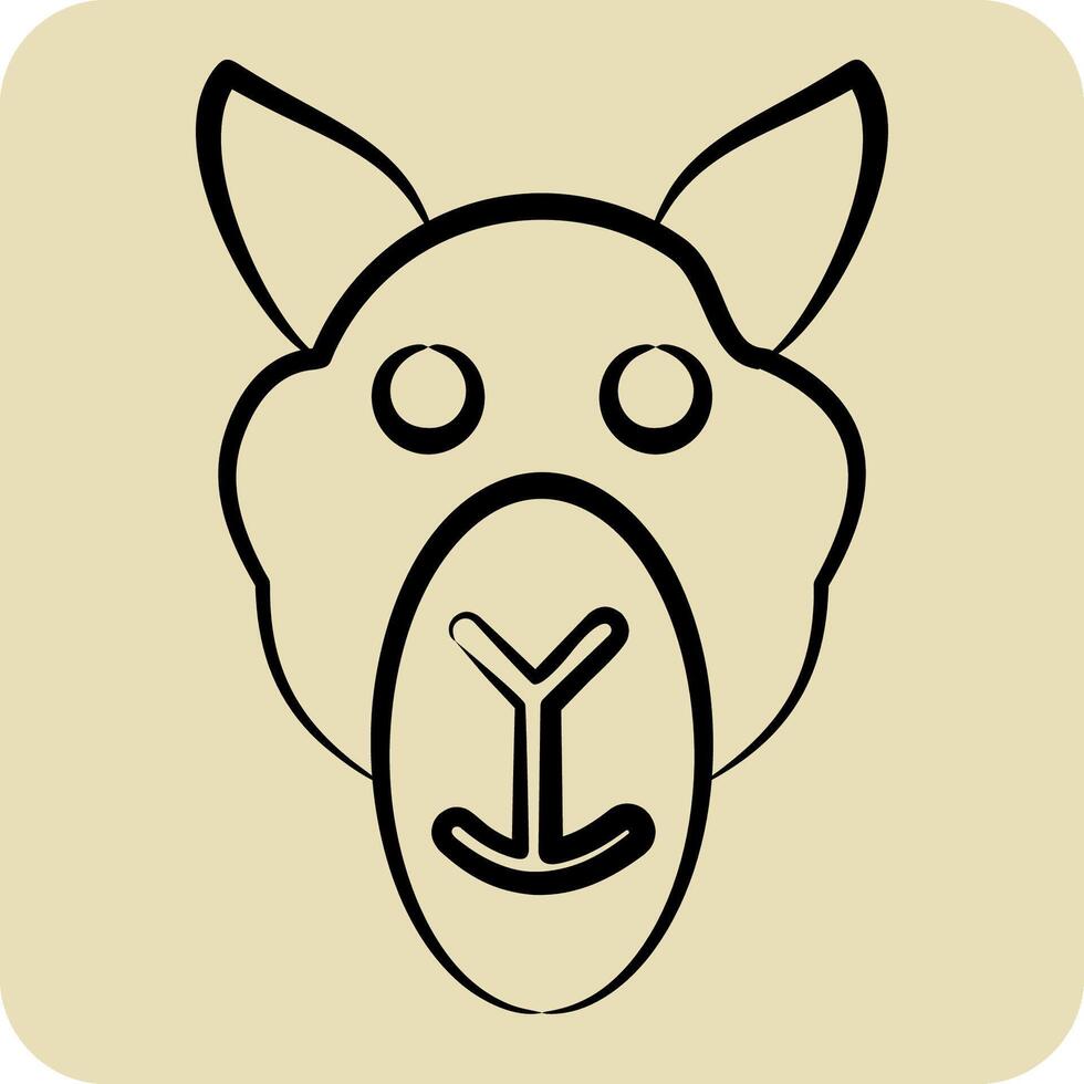 Icon Camel. related to Animals symbol. hand drawn style. simple design editable vector